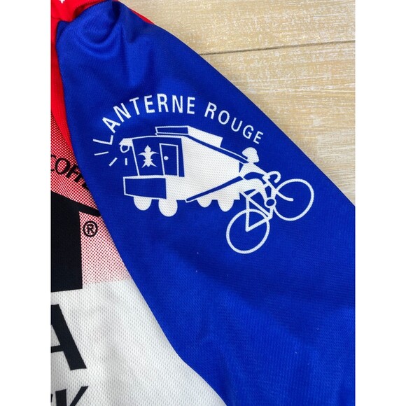 Voler Java Shack Coffee Red White & Blue Cycling Jersey Grover Beach CA Size 2XL - Picture 8 of 9